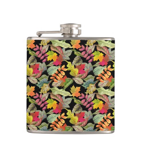 Autumn Leaves  Fall Colors Flask