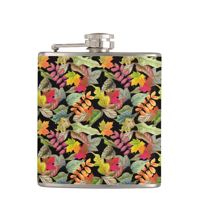 Autumn Leaves | Fall Colors Flask (Front)