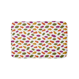Autumn Leaves Fall Colors Green Yellow Orange Bath Mat