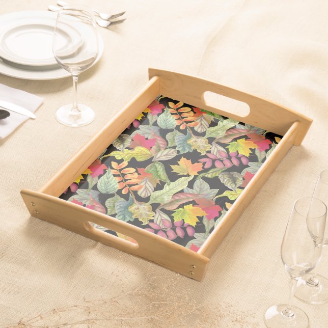Autumn Leaves | Fall Colors Serving Tray (Front)