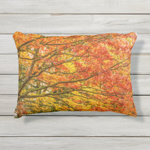 Autumn Leaves Fall Foliage Outdoor Accent Pillow