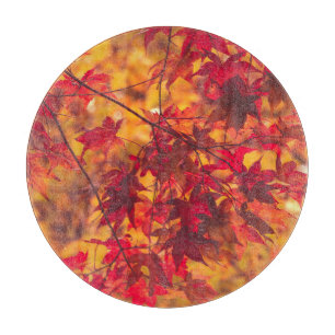 Autumn Leaves Fall Foliage Red Nature Cutting Board