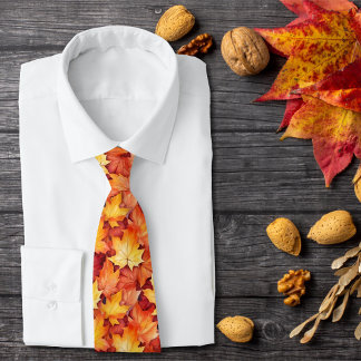 Autumn Leaves. Fall Leaves, Colorful Leaves Neck Tie