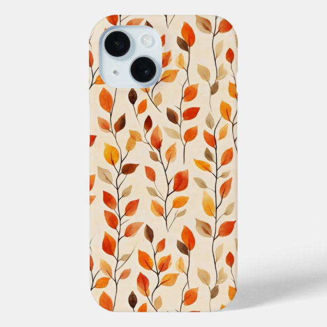 Autumn Leaves Fall Pattern Case-Mate iPhone Case (Back)