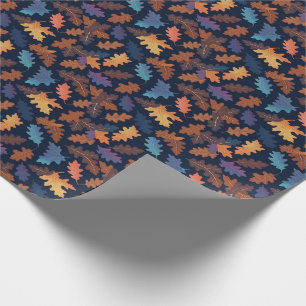 Autumn Leaves Fall Pattern Nature Leaf Patterned Wrapping Paper