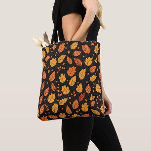 Autumn Leaves Fall Pattern Tote Bag