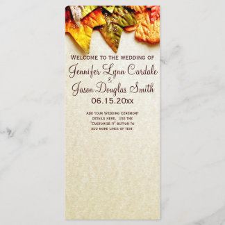 Autumn Leaves Fall Wedding Programs