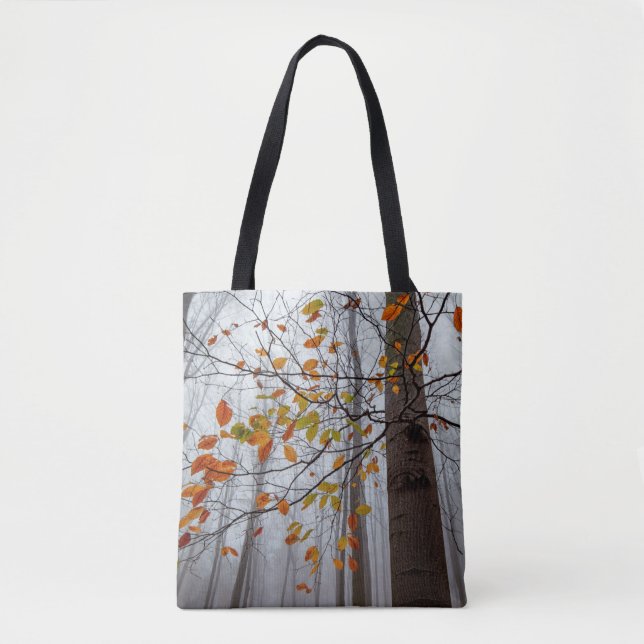 Autumn leaves fallen forest leaf tote bag (Front)
