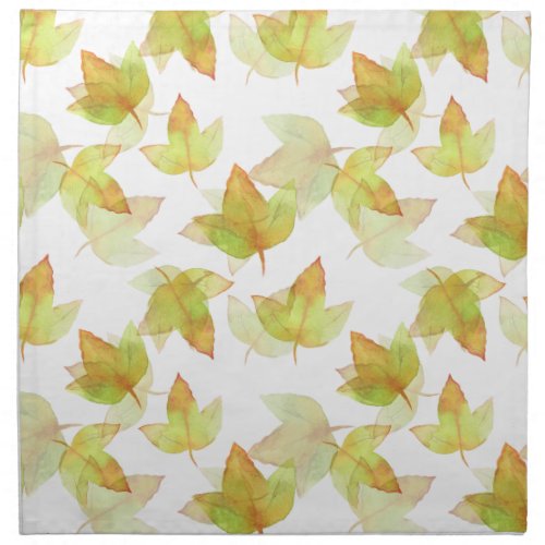 Autumn Leaves Falling Colors of Fall Cloth Napkin