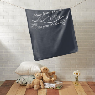 Autumn Leaves Falling Down Like Pieces into Place Baby Blanket