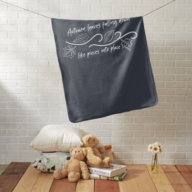 Autumn Leaves Falling Down Like Pieces into Place Baby Blanket (In Situ)