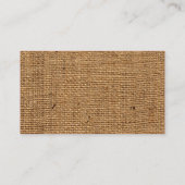 Autumn Leaves FAUX Burlap Place Card (Back)