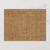 Autumn Leaves FAUX Burlap Table Number Card - Wine (Back)