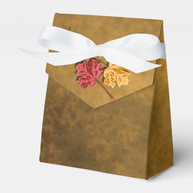 Autumn Leaves Favor Boxes (Front Side)