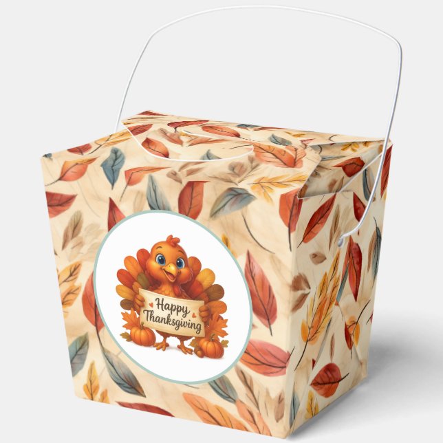 Autumn Leaves Favor Gift Box (Front)