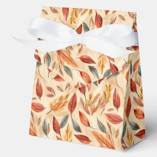 Autumn Leaves Favor Gift Box (Front)