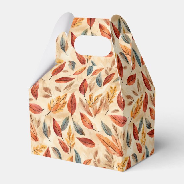 Autumn Leaves Favor Gift Box (Front Side)