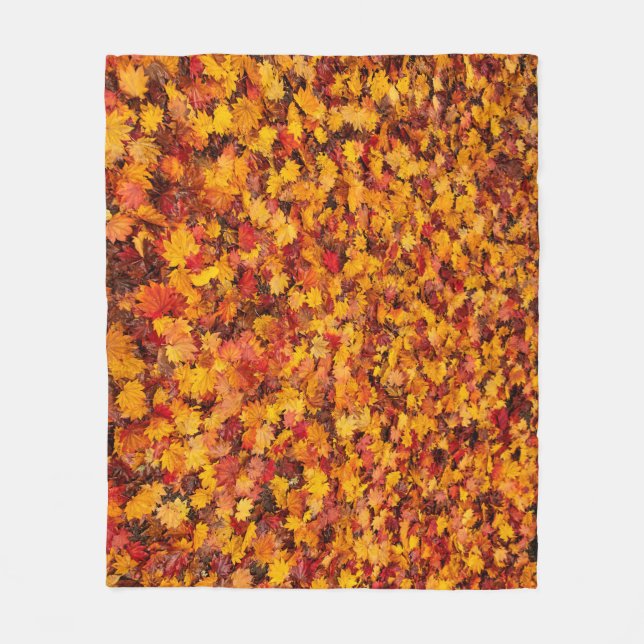 AUTUMN LEAVES FLEECE BLANKET (Front)