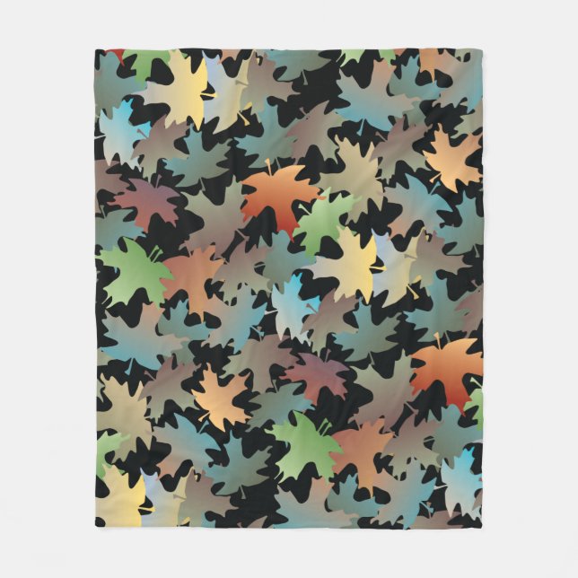 Autumn Leaves Fleece Blanket (Front)