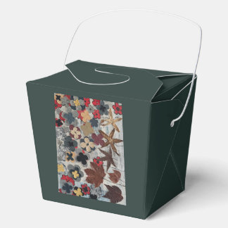 Autumn Leaves Floral Pattern Favor Box