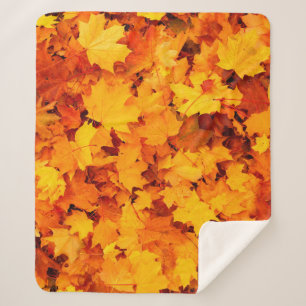 Autumn leaves foliage autumn leaves sherpa blanket