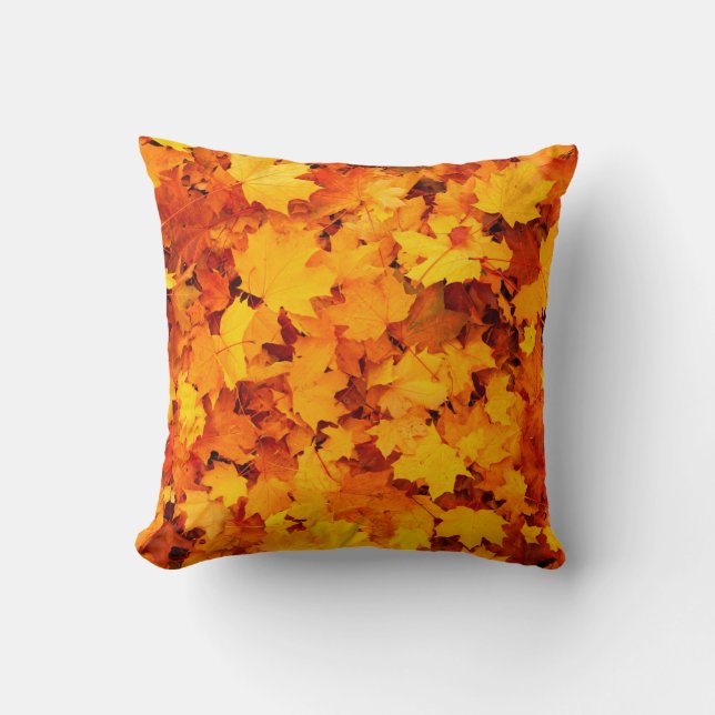 Autumn leaves foliage autumn leaves throw pillow (Front)