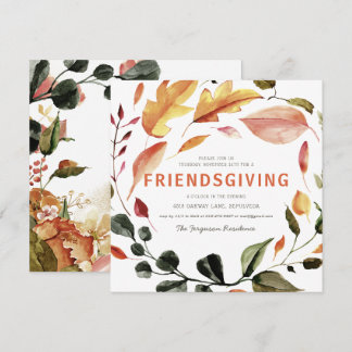 Autumn Leaves | Friendsgiving Thanksgiving Holiday Card