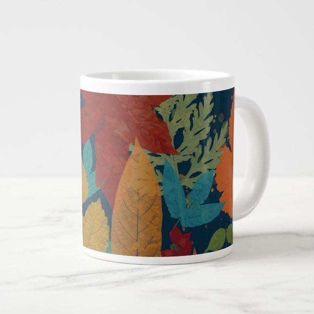 Autumn leaves giant coffee mug (Front Right)