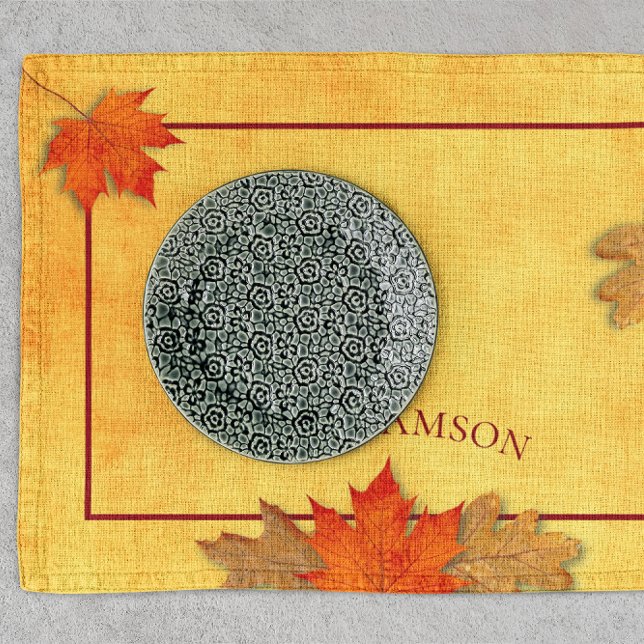 Autumn Leaves Gold Personalized Placemat (Creator Uploaded)