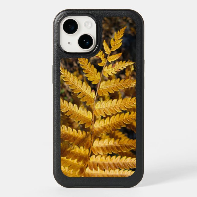 Autumn Leaves Golden Yellow Fern Photo Otterbox iPhone Case (Back)