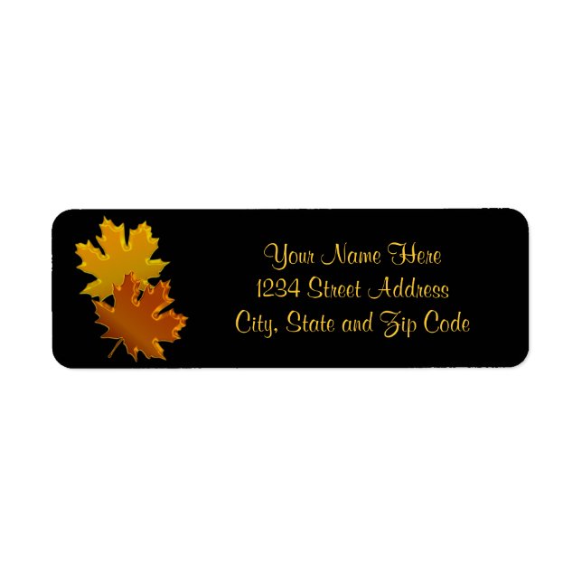 Autumn Leaves Graphic Label (Front)