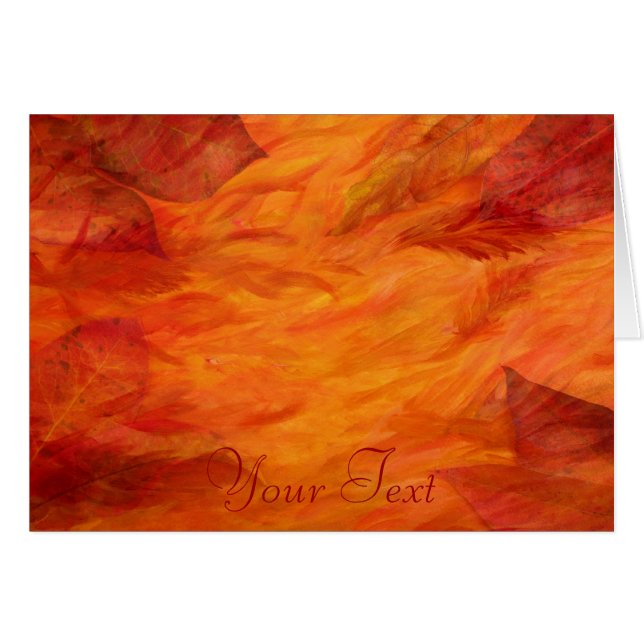 Autumn Leaves Greeting Card (Front Horizontal)