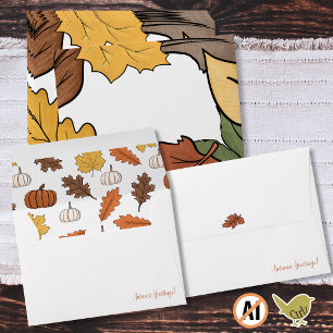 Autumn Leaves Hand-drawn Illustrations Envelope