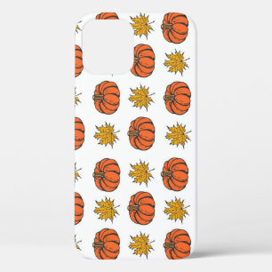 Autumn Leaves: Hand-Drawn Pumpkin Pattern iPhone 12 Case