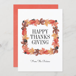 Autumn Leaves Happy Thanksgiving Card