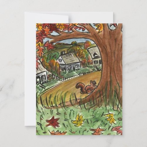 AUTUMN LEAVES HOMES HOUSEWARMING PARTY INVITATION