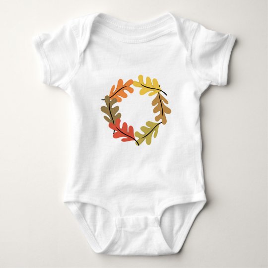 Autumn Leaves Hoop Baby Bodysuit
