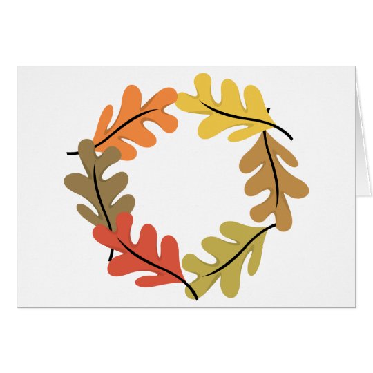 Autumn Leaves Hoop Card
