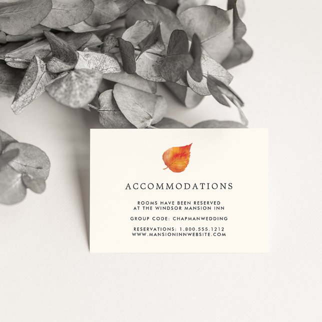Autumn Leaves | Hotel Accommodation Cards (Creator Uploaded)