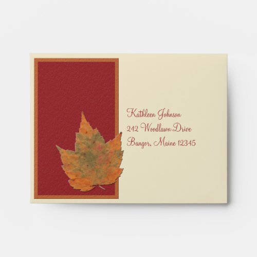 Autumn Leaves II Envelope for Reply Card