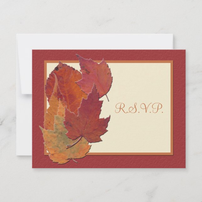 Autumn Leaves II RSVP Card (Front)