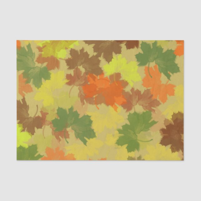 Autumn Leaves Illustration Tissue Paper (Front)