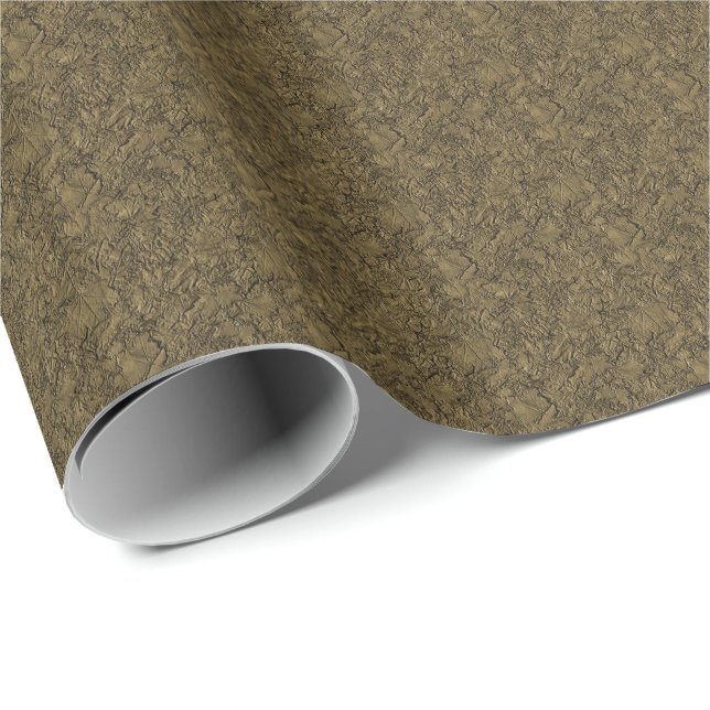 Autumn Leaves In Brown Nature Art Pattern  Wrapping Paper (Roll Corner)
