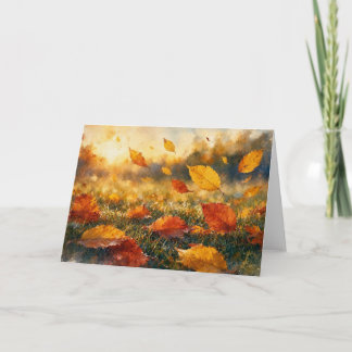 Autumn Leaves in Motion,  Card