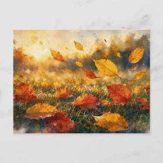Autumn Leaves in Motion,  Postcard
