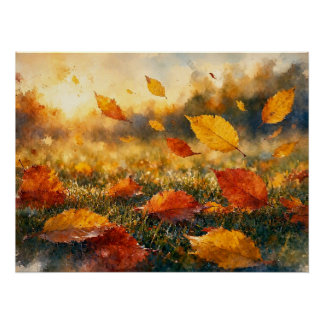 Autumn Leaves in Motion,  Poster