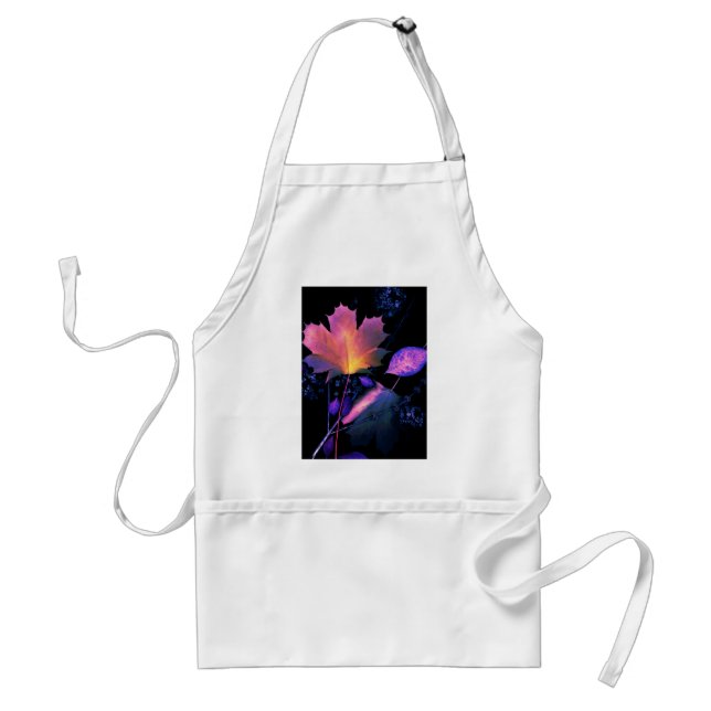 Autumn Leaves in Neon Adult Apron (Front)