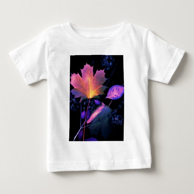 Autumn Leaves in Neon Baby T-Shirt (Front)