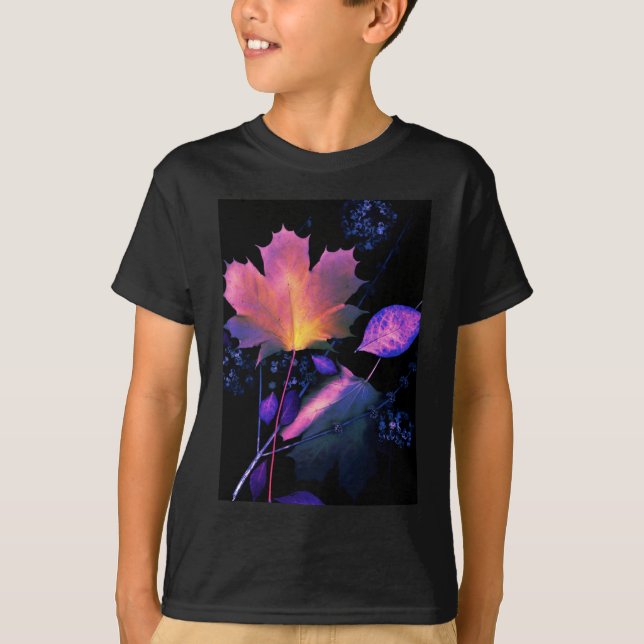 Autumn Leaves in Neon T-Shirt (Front)