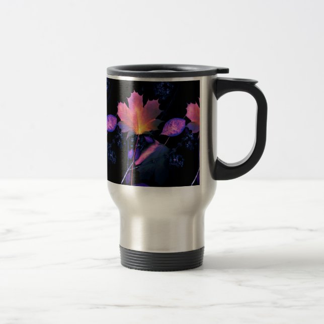 Autumn Leaves in Neon Travel Mug (Right)